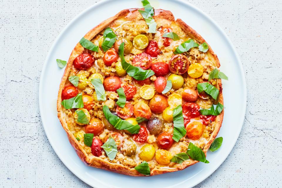 Tomato Tart with Chickpea Crumble