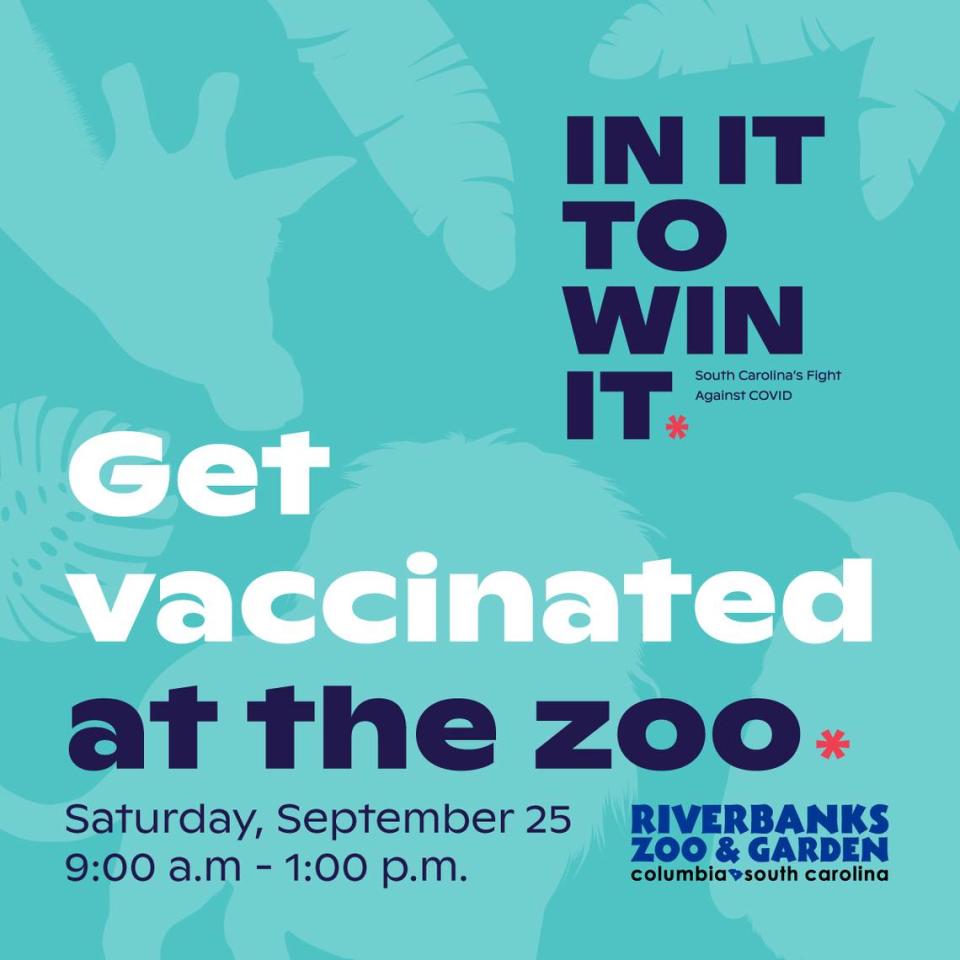 Riverbanks Zoo & Garden has rewards for anyone who gets a COVID-19 vaccination at the Columbia zoo this weekend.