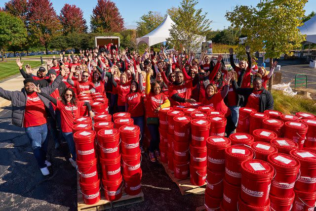 <p>W. W. Grainger</p> Grainger held its annual Bucket Build in partnership with the ToolBank USA. Nearly 500 team members volunteered and packed 4,000 five-gallon Grainger buckets with cleaning supplies and small hand tools from our inventory. The event was held at Grainger’s headquarters in Lake Forest, Ill.