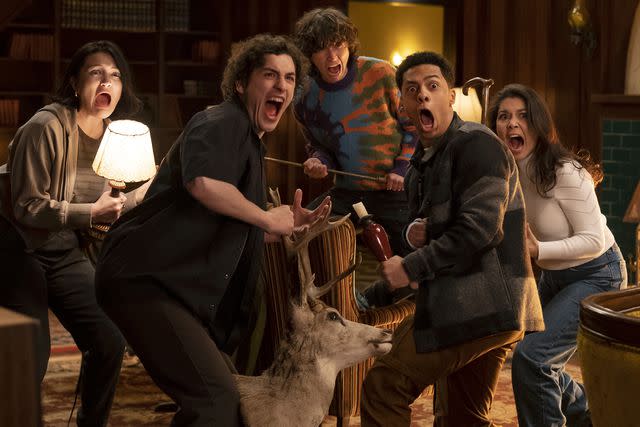 David Astorga/Disney Isa Briones, Will Price, Miles McKenna, Zack Morris, and Ana Yi Puig on 'Goosebumps'