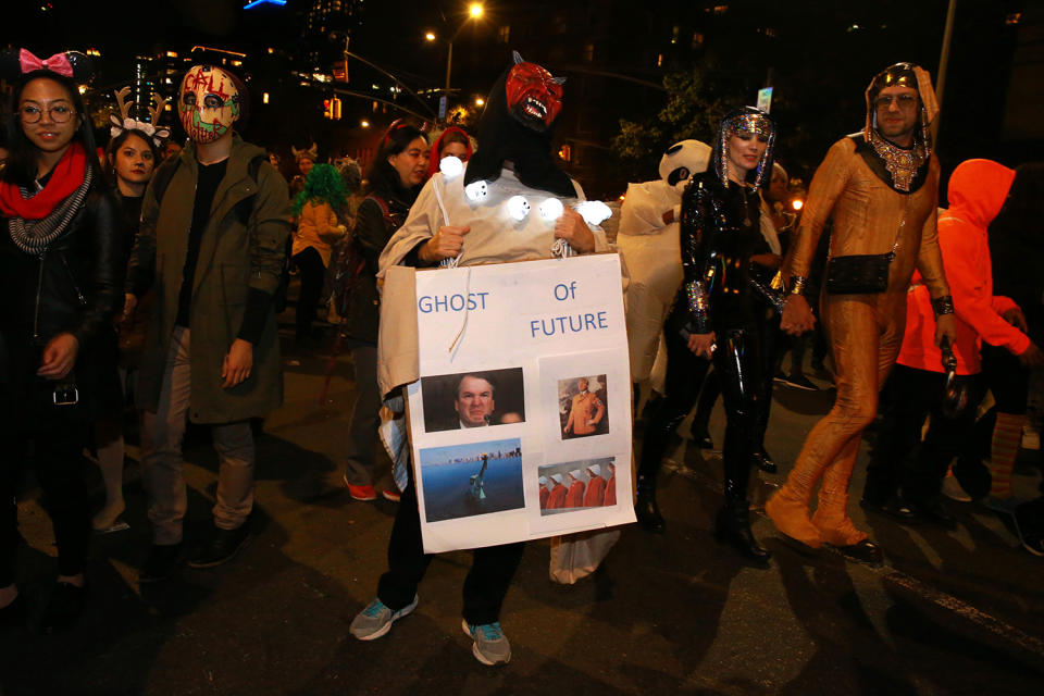 Political satire was on parade at Halloween in NYC