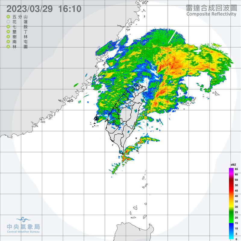 雖有雲雨帶靠近，但高屏地區基本上不受影響，下雨機會很低。（圖／翻攝自氣象局）