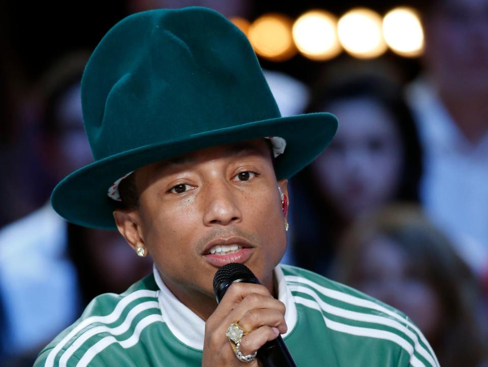 Pharrell Williams in Paris, France on February 24, 2014.