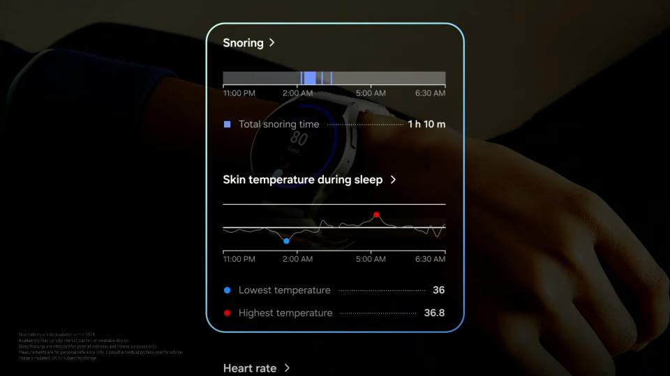 Samsung Health features on a phone screen