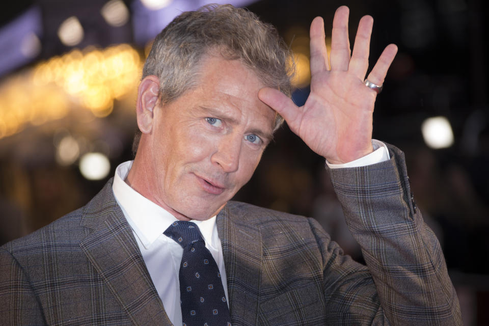 Ben Mendelsohn poses for photographers upon arrival at the premiere of the 'The King' which is screened as part of the London Film Festival, in central London, Thursday, Oct. 3, 2019. (Photo by Joel C Ryan/Invision/AP)