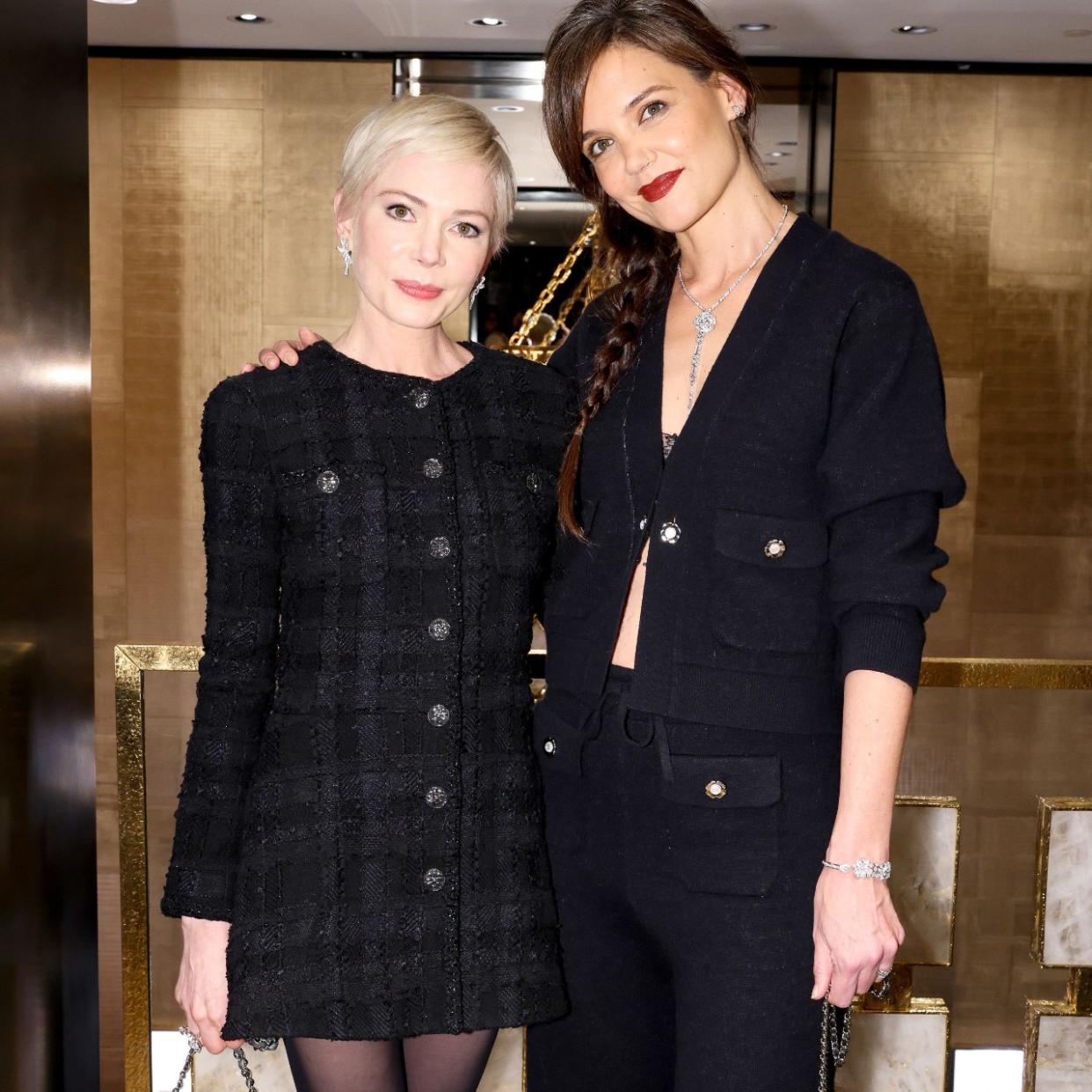  Michelle Williams and Katie Holmes at a Chanel event. 