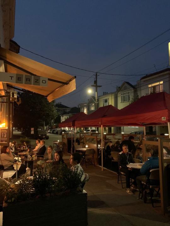 Terzo in San Francisco has kept its door open thanks to seating people in former parking spaces. Owner Laurie Thomas says its vital city officials continue to allow the appropriation of such spots if local businesses are to survive and the city is to bounce back from COVID-19.