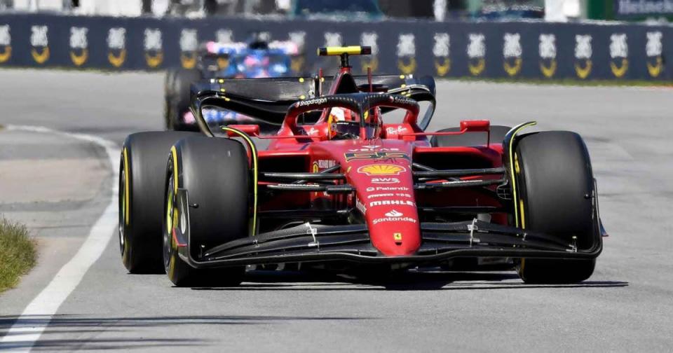Ferrari driver Carlos Sainz. Montreal June 2022. Credit: PA Images