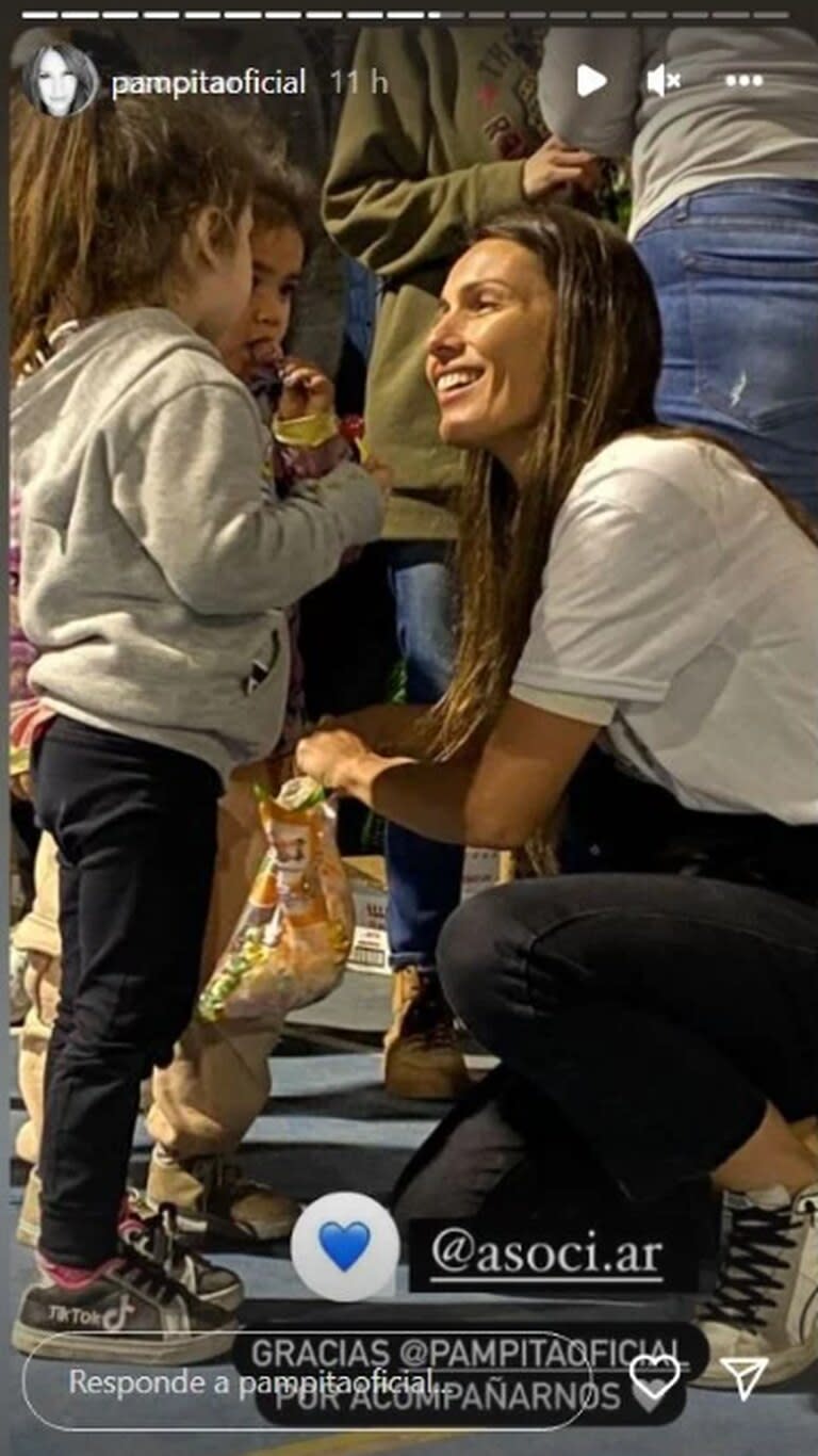 Pampita durante su paso por La Cava