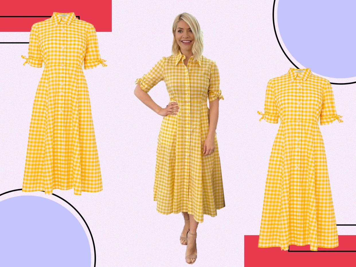 <p>With a nod to the summer months to come, we love this midi</p> (@hollywilloughby/The Independent)