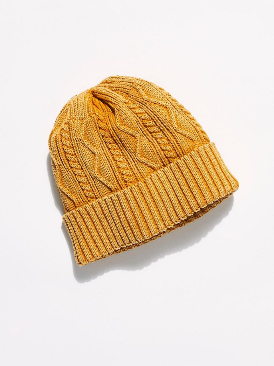 16) Stormi Washed Cable Beanie