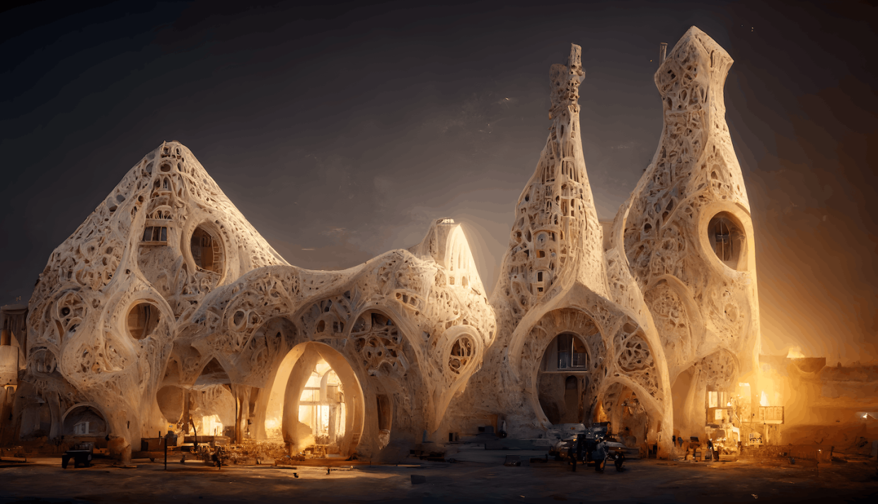 Artist AbdulAlim U-K (Aikin Karr) combines the fractal structure of traditional African architecture with emerging technologies in computer graphics. <a href="https://www.instagram.com/p/Cge-WOAsrkz/?img_index=2" rel="nofollow noopener" target="_blank" data-ylk="slk:AbdulAlim U-K;elm:context_link;itc:0;sec:content-canvas" class="link ">AbdulAlim U-K</a>, <a href="http://creativecommons.org/licenses/by-nd/4.0/" rel="nofollow noopener" target="_blank" data-ylk="slk:CC BY-ND;elm:context_link;itc:0;sec:content-canvas" class="link ">CC BY-ND</a>