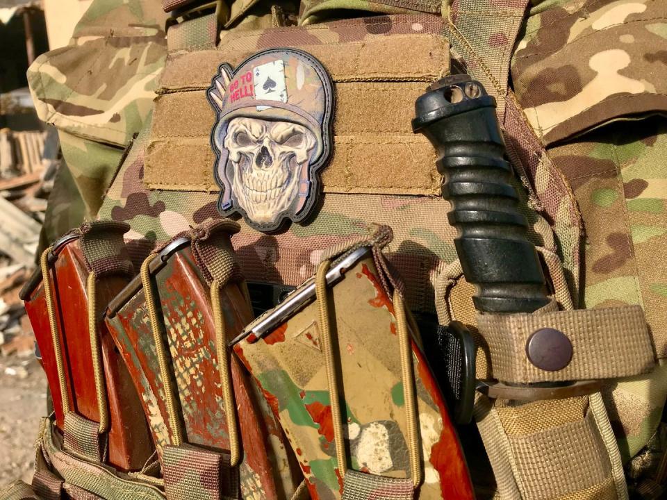 local and international volunteers support the resistance against the russian military in ukraine a soldier’s kit