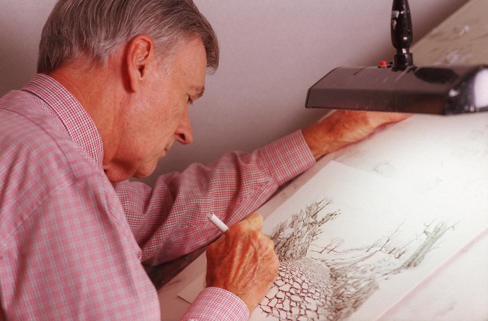 Two-time Pulitzer Prize winning editorial cartoonist Don Wright, who died March 24, 2024.