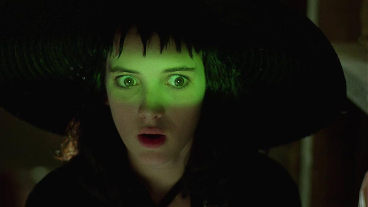 Close up of Winona Ryder in the film Beetlejuice.