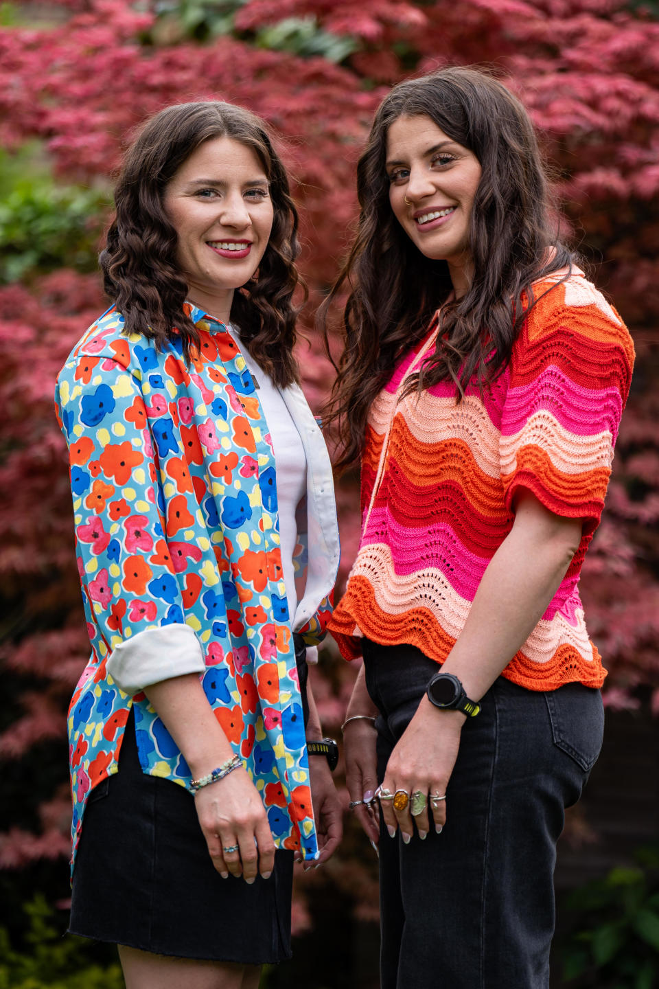 Twins Melissa and Georgia Laurie at their home in Sandhurst in Berkshire. / Credit: Aaron Chown/PA Images via Getty Images