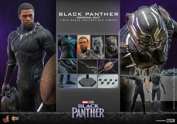 <p><a href="https://www.sideshow.com/collectibles/marvel-black-panther-original-suit-hot-toys-911691" rel="nofollow noopener" target="_blank" data-ylk="slk:Sideshow;elm:context_link;itc:0;sec:content-canvas" class="link ">Sideshow</a></p>