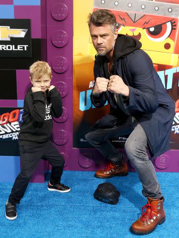 <p>Michael Tran/FilmMagic</p> Josh Duhamel and son, Axl Jack Duhamel attend the Los Angeles premiere of "The Lego Movie 2: The Second Part" in 2019