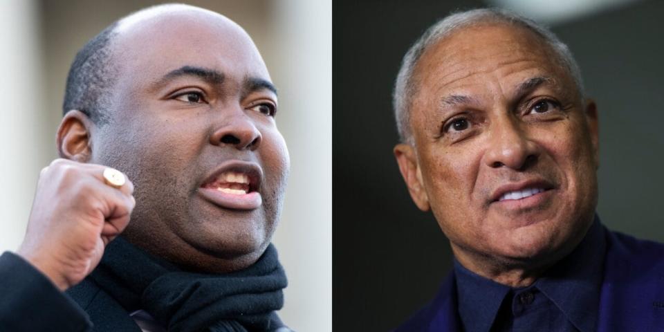 Left to right: South Carolina U.S. Senate candidate Jaime Harrison, and Mississippi U.S. Senate candidate Mike Espy. (Photo: Getty Images)