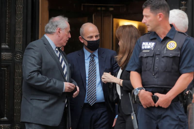 Attorney Michael Avenatti exits following his sentencing hearing in New York