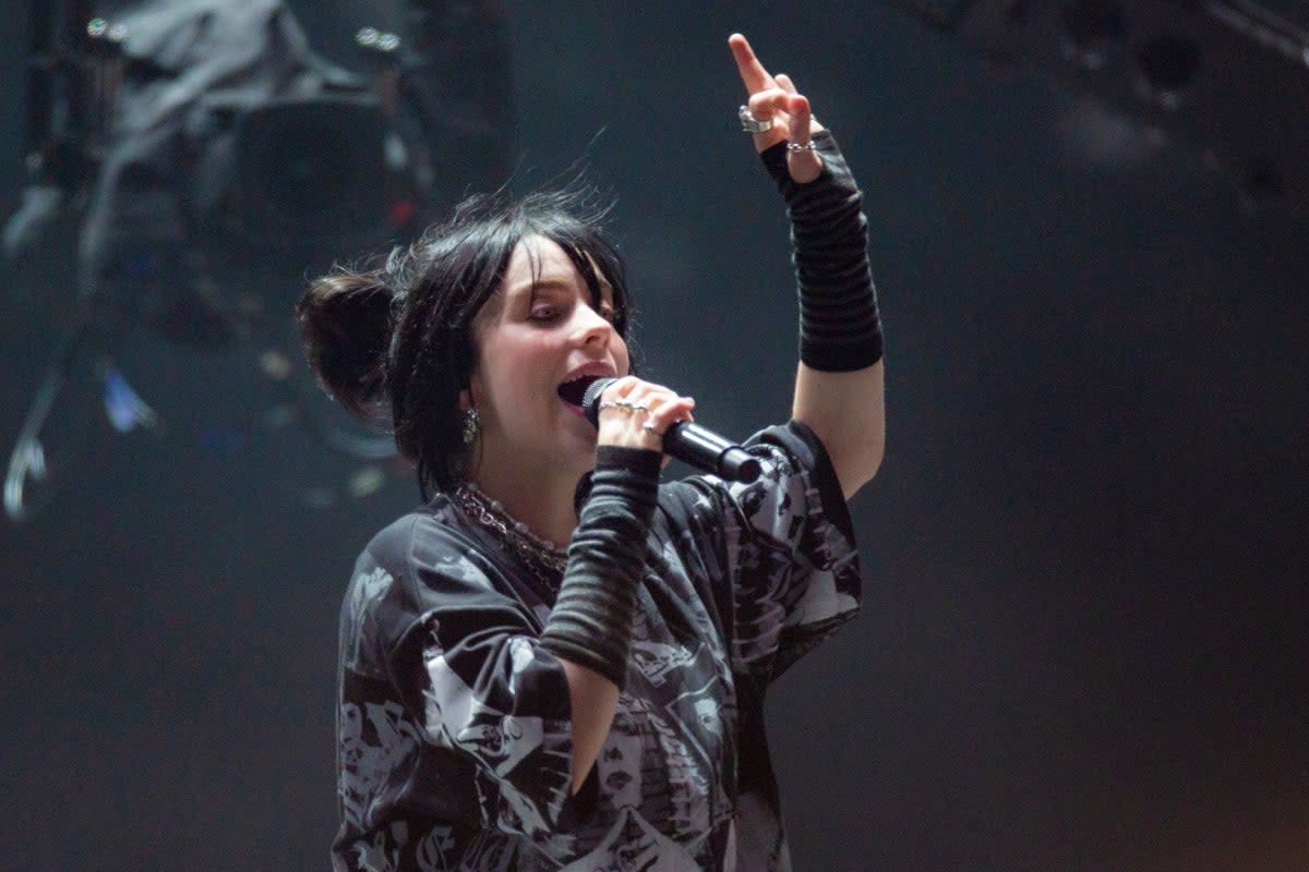 Angst and insecurity: Billie Eilish on the main stage (AP)