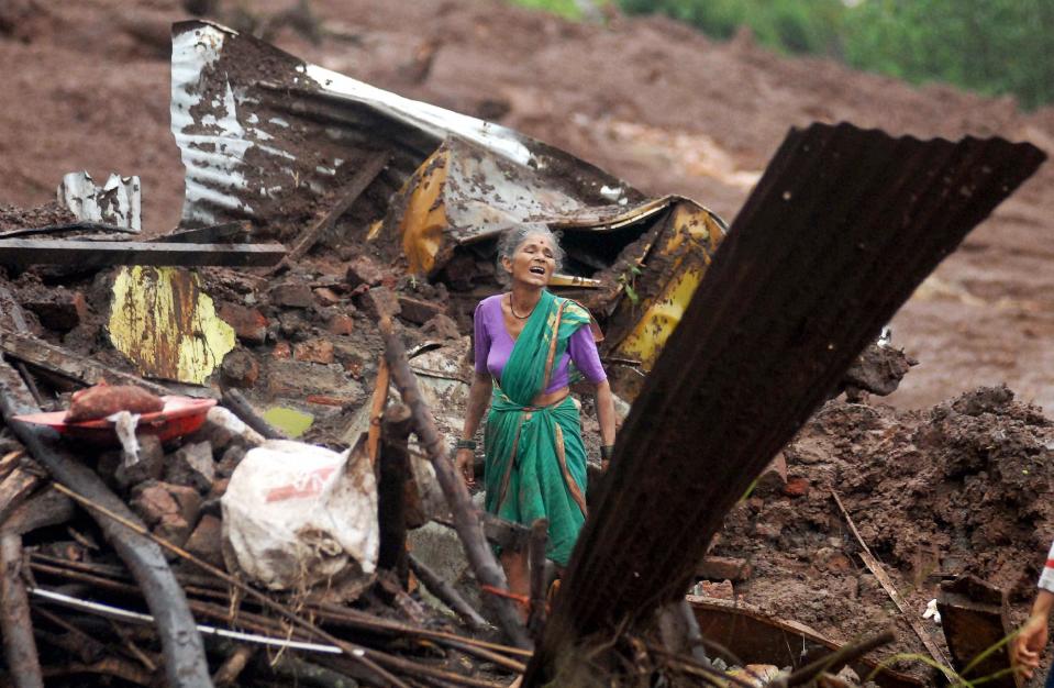 Mudslide swallows Indian village