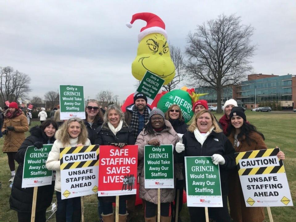 Registered nurses at Lower Bucks Hospital went on strike for five days over Christmas weekend when fewer patients would be affected.