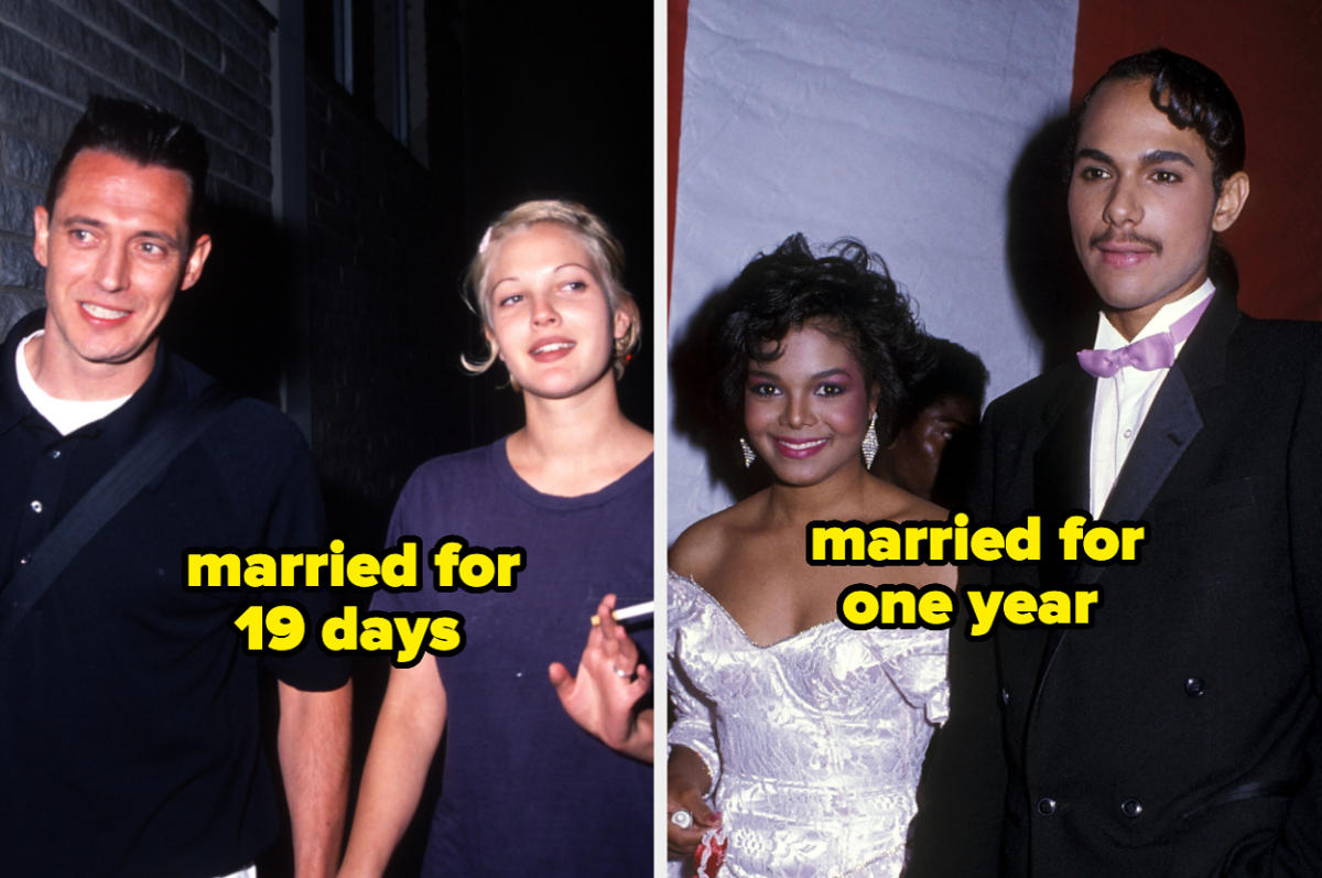 Here are 14 famous people who got married as teenagers and how long each marriage lasted