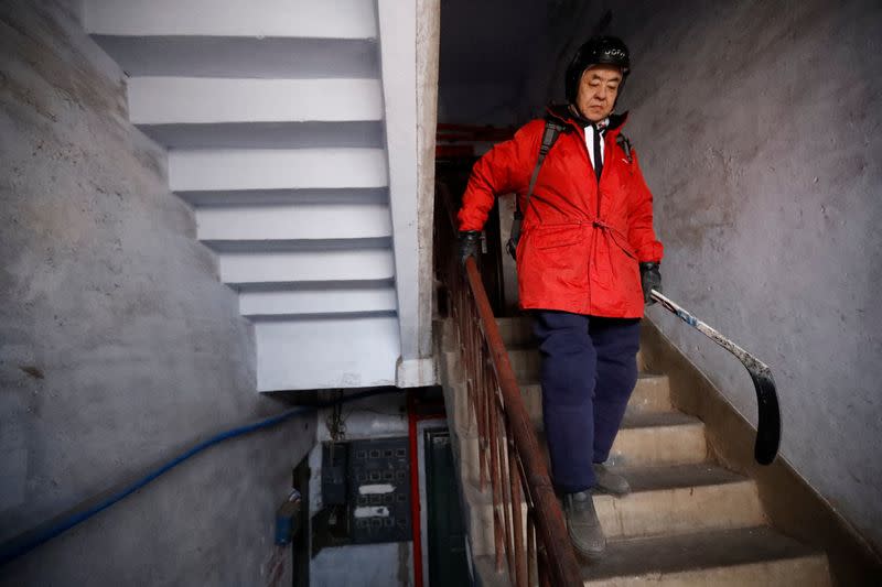 The Wider Image: On a frozen pond far from the Olympics, meet China's ice hockey veterans