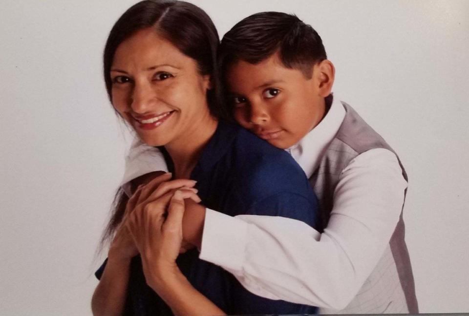 Alicia Baltazar of Los Angeles, shown here with her son Jeremy, 10.