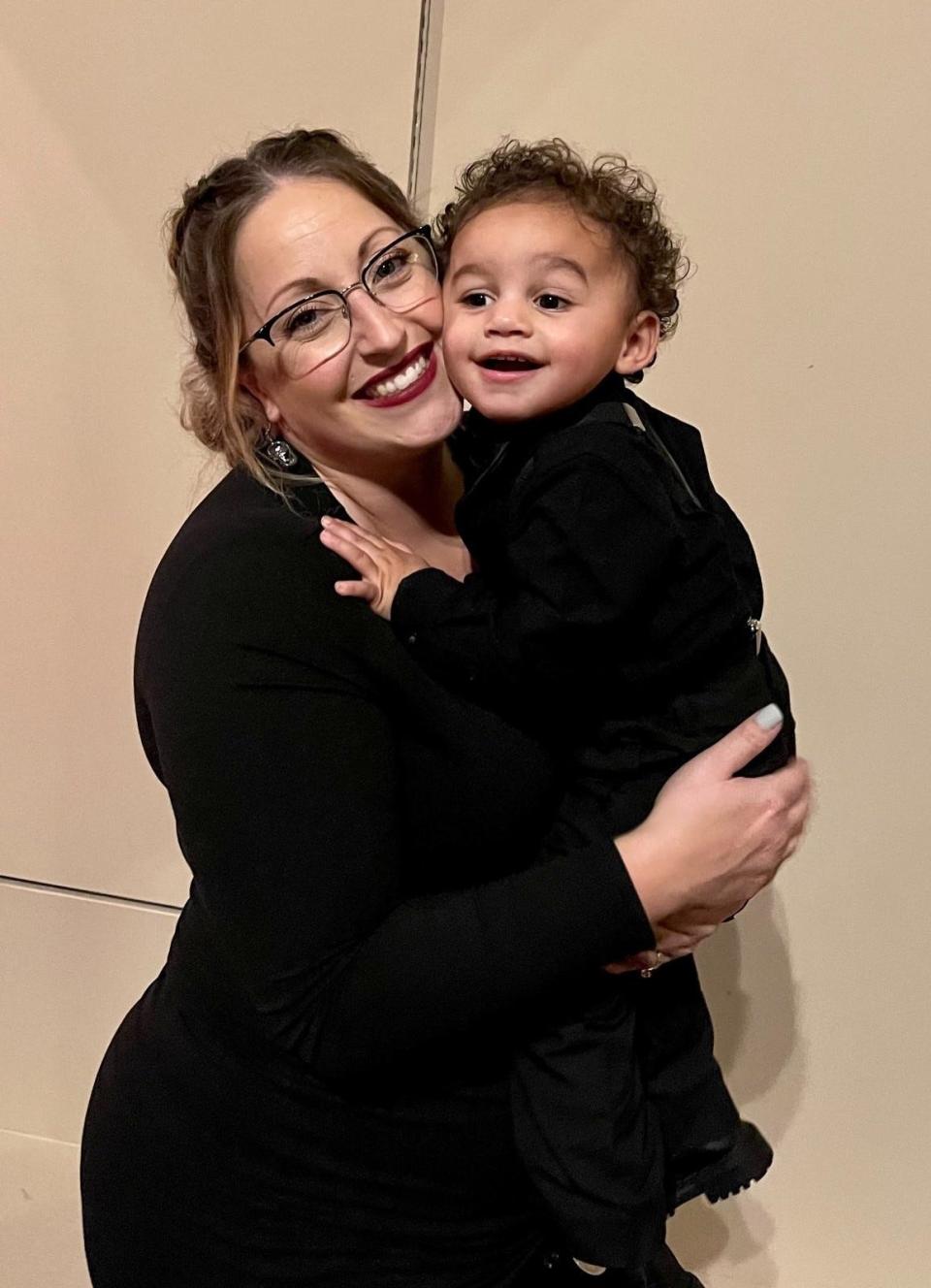 Melissa Carreiro, owner of Little Wanderers Sensory Play, poses with her son Maddox, now 3.