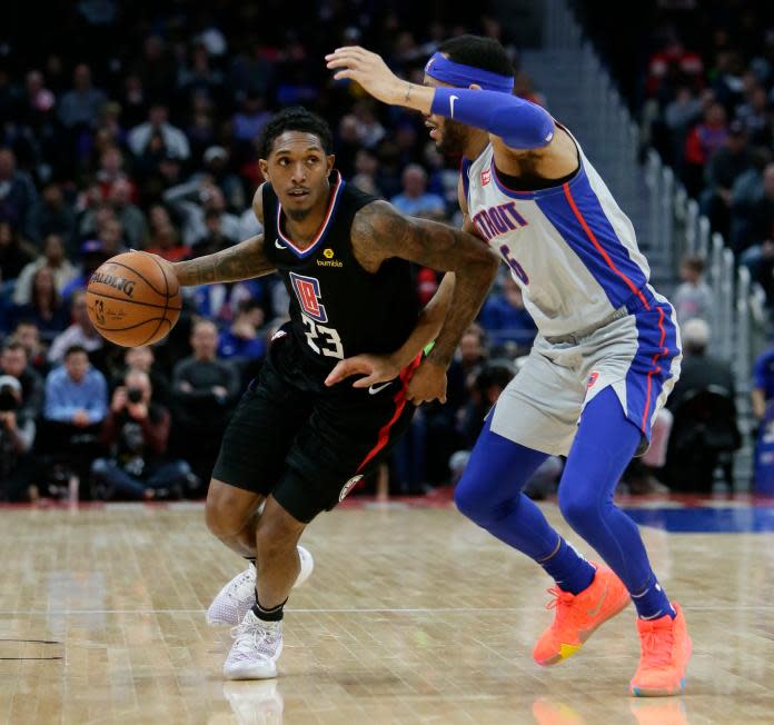 ▲「魯長老」Lou Williams(左)今年季中被快艇交易至老鷹，季後獲得不少爭冠球隊青睞，但最後選擇回歸老鷹。（圖／美聯社／達志影像）