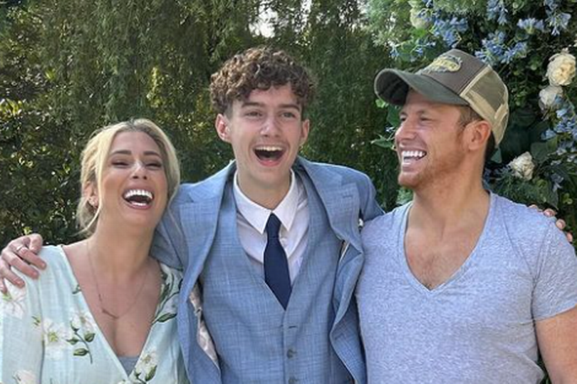 Stacey Solomon and Joe Swash with Zachary