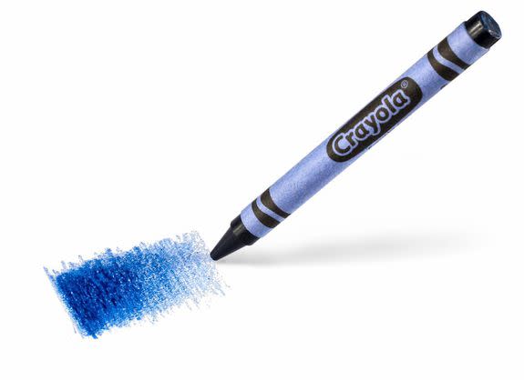 Crayola's new YInMn Blue crayon.