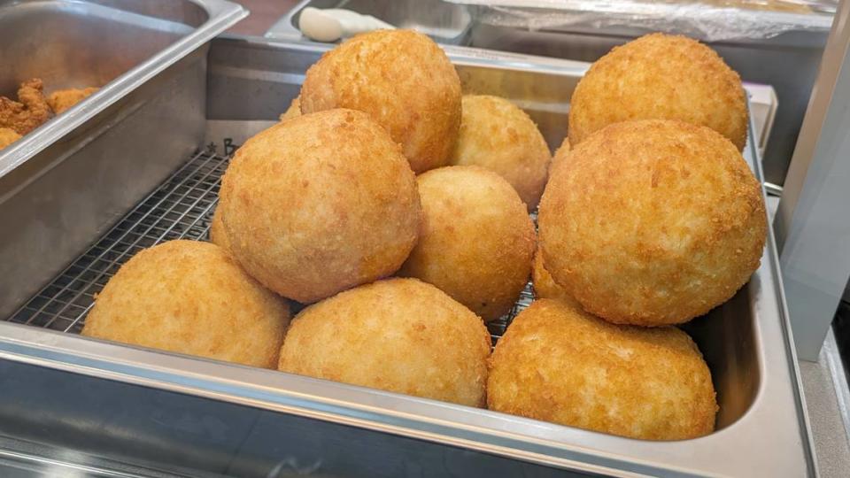 The Chiwawa, a breaded and fried cheesy rice ball that’s loaded with tasty toppings, is on the menu at Bubbakoo’s Burritos.