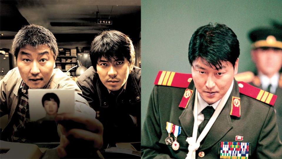 The actor with Kim Sang-kyung in Memories of Murder and starring as a North Korean soldier in Joint Security Area.