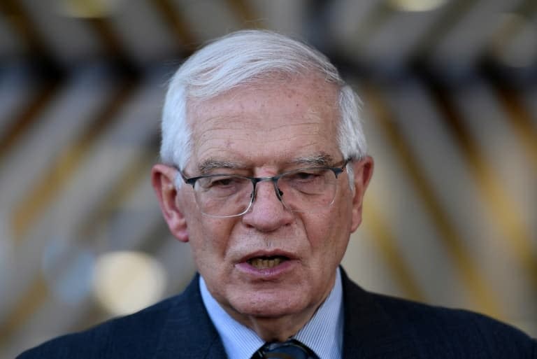 Le chef de la diplomatie européenne, Josep Borrell, à Bruxelles, le 4 mars 2022 - OLIVIER DOULIERY © 2019 AFP