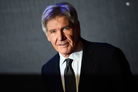 Harrison Ford arrives at the European Premiere of Star Wars, The Force Awakens in Leicester Square, London, December 16, 2015. REUTERS/Dylan Martinez/Files