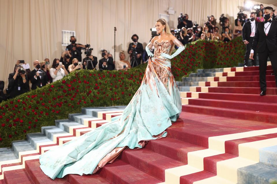 Blake Lively arrives at the 2022 Met Gala.