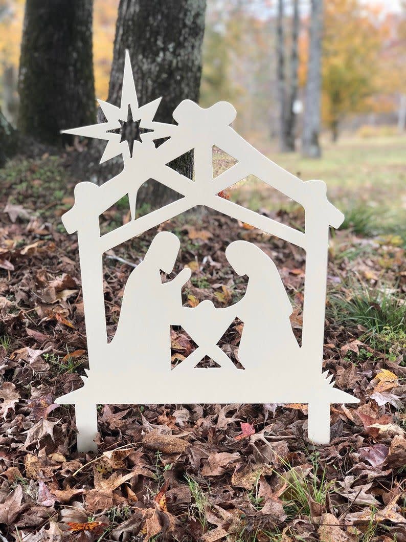 Metal Nativity Yard Sign