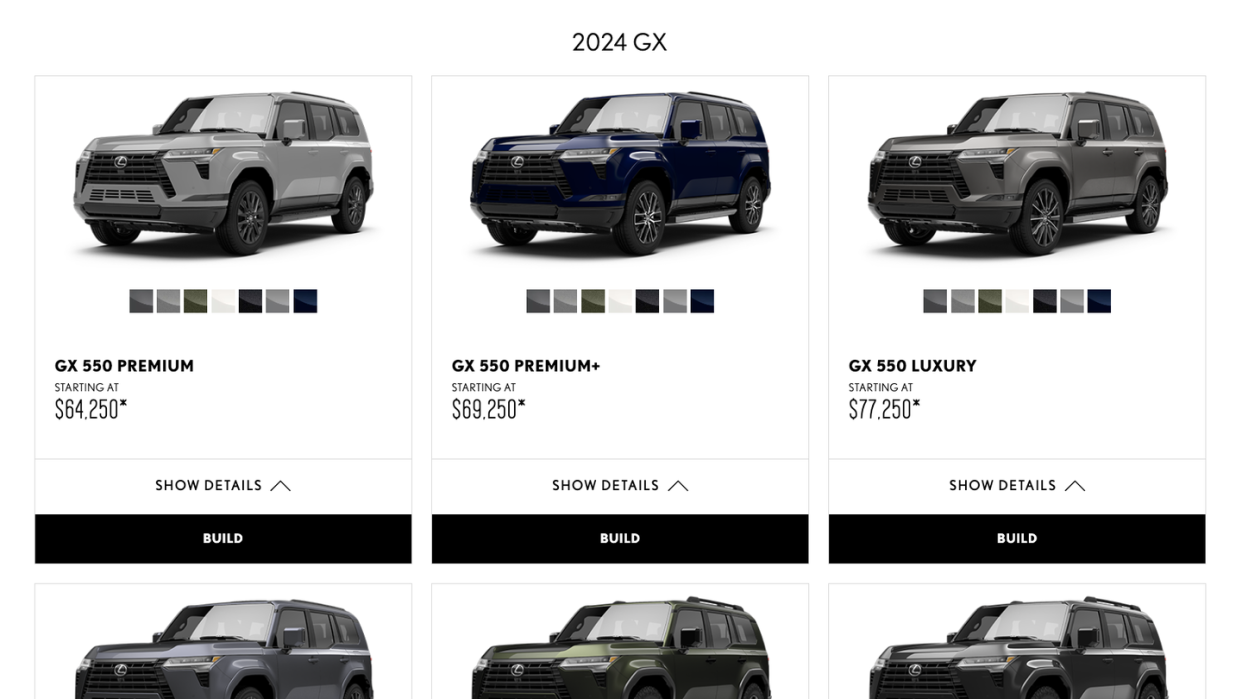 lexus gx550 configurator