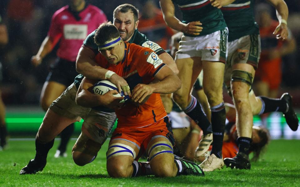 It was a bruising encounter in testing conditions at Welford Road - Reuters/Matthew Childs