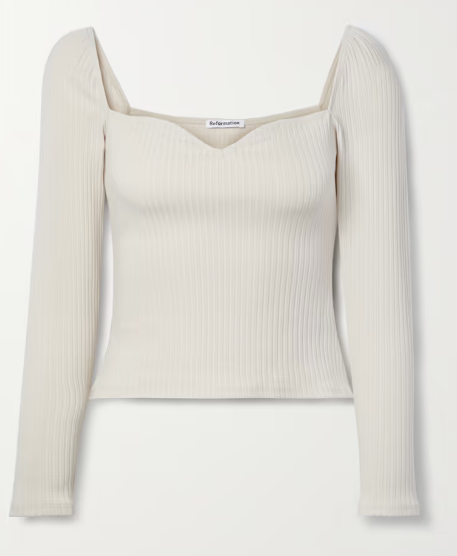Reformation top. (PHOTO: Net-A-Porter)