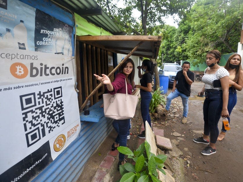 A local business in El Salvador that accepts bitcoin payments.