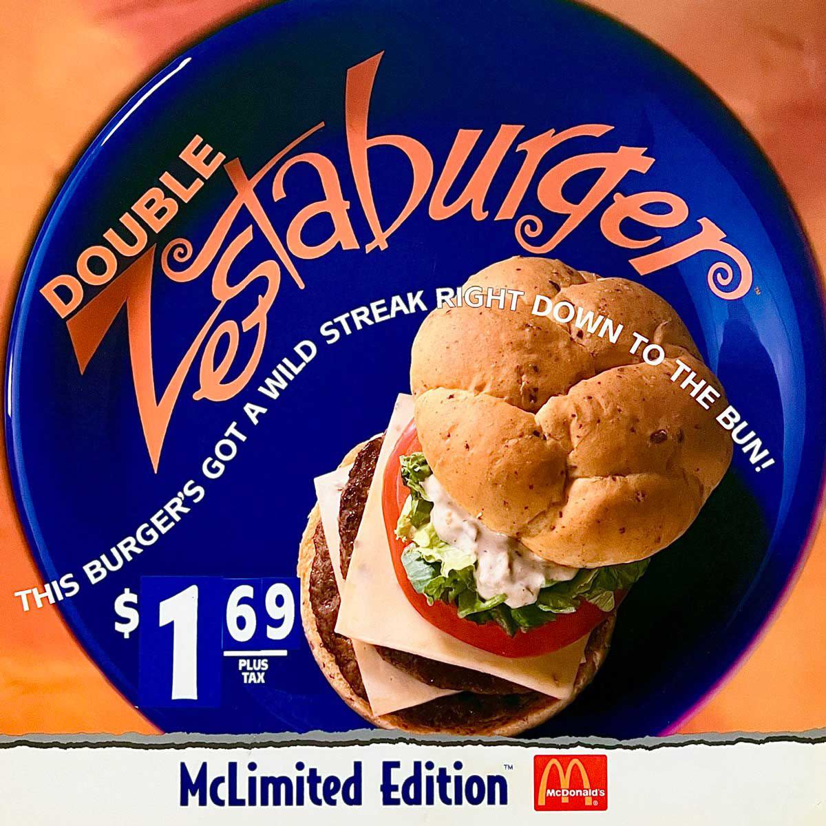 Promotional image for the limited-time McDonald's Zestaburger