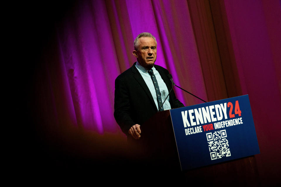 Robert F. Kennedy Jr. speaks during a voter rally (Emily Elconin / Getty Images file)