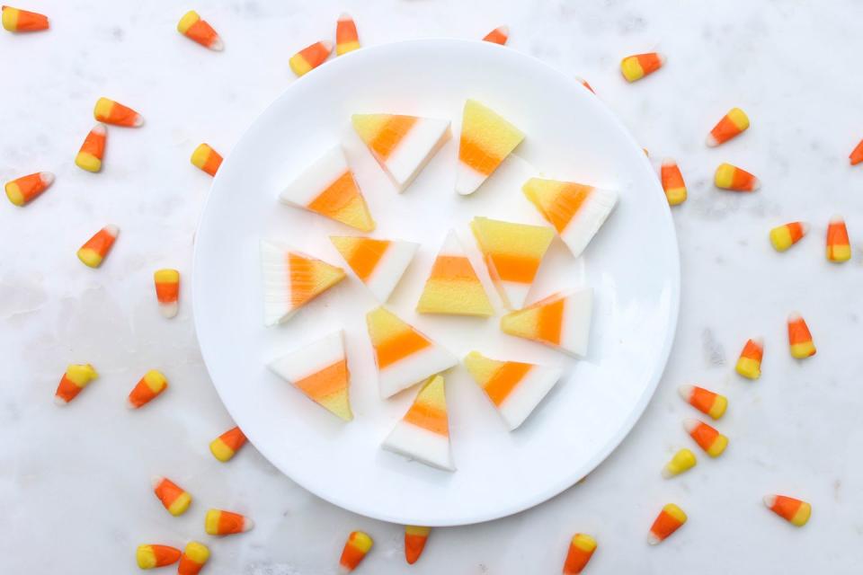 Easy Candy Corn Jello Shots