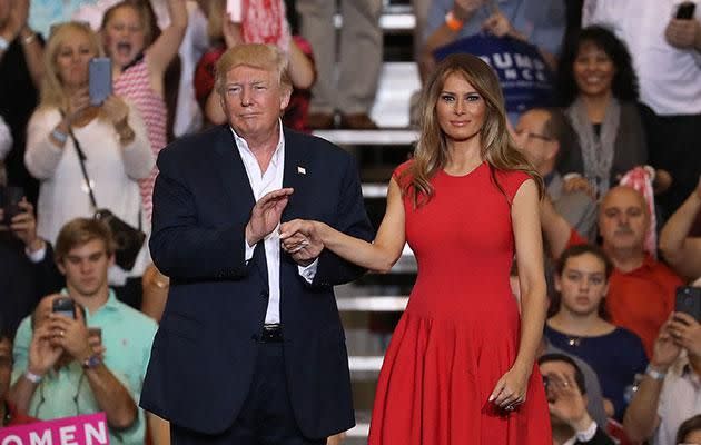 Trump and Melania have been forced to hit back at claims they don't sleep in the same bedroom. Photo: Getty