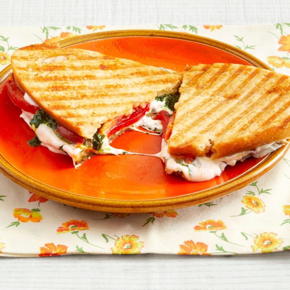 mother's day lunch ideas like pesto caprese panini