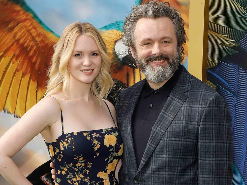 <p>Taylor Hill/WireImage</p> Anna Lundberg and Michael Sheen at the world premiere of "Dolittle" in 2020.